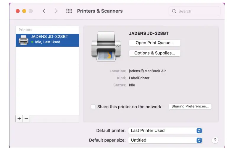 JADENS JD328BT x5 Bluetooth Shipping Label Printer - Figure 18