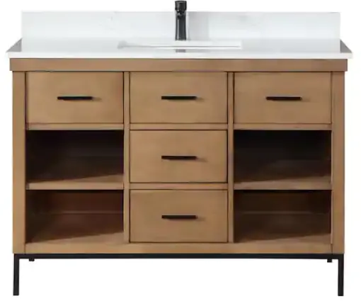 THE-HOME-DEPOT-545048-Kesia-48-Inch-W-x-22-Inch-D-x-34-Inch-H-Bath-Vanity-in-Brown-Pine-with-Carrara-product