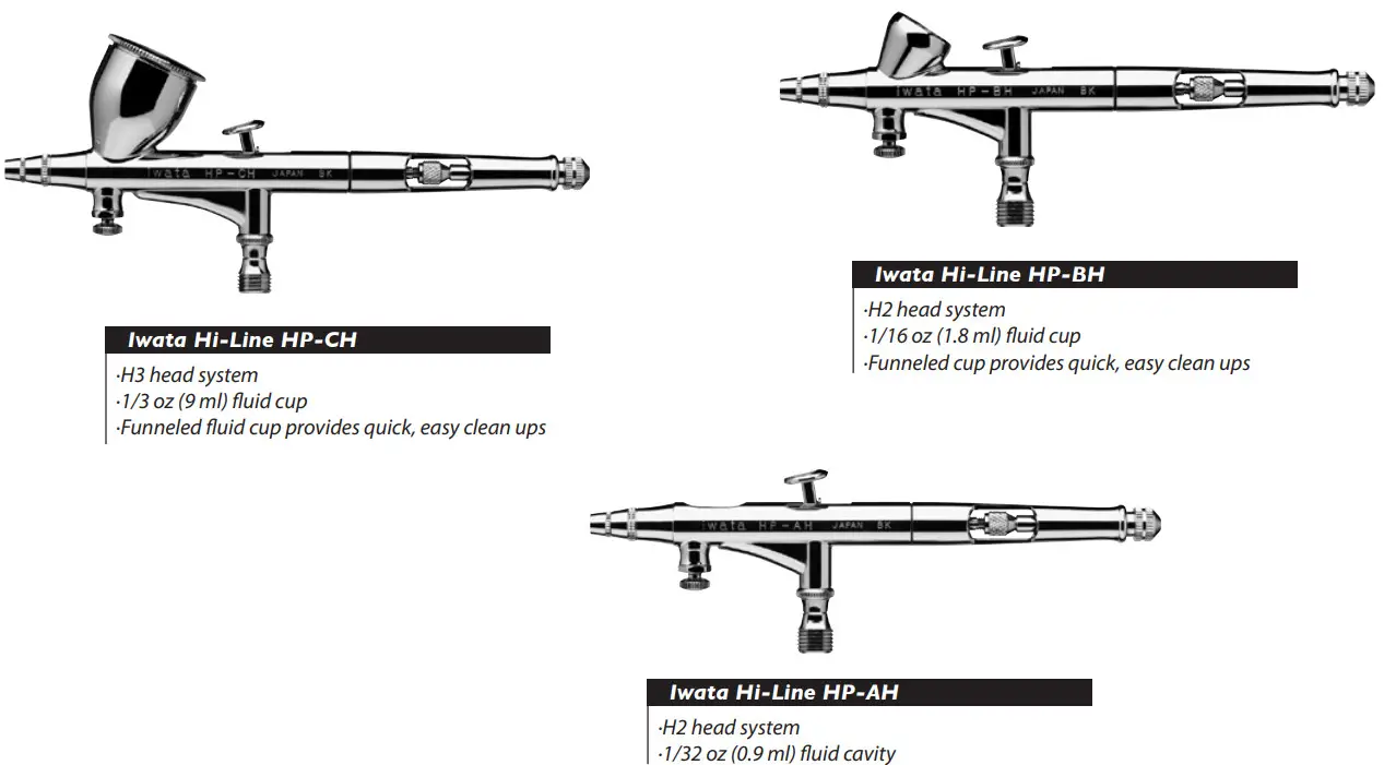 iwata HP CH Hi Line Airbrush Series - Figure 2