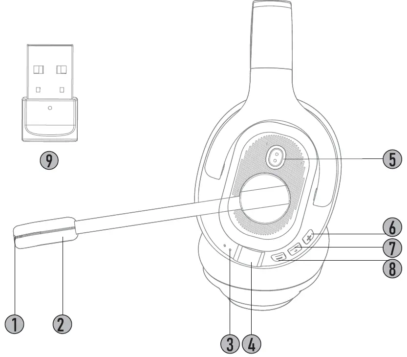 EKSAtelecom H6 Ai Powered ENC Bluetooth Headset 02