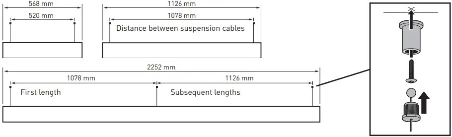 Whitecroft lighting AVENUE MICRO Suspended Continuous A01a