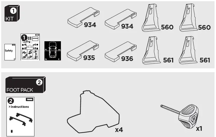 THULE-145332-Kit-Roo- Rack-System