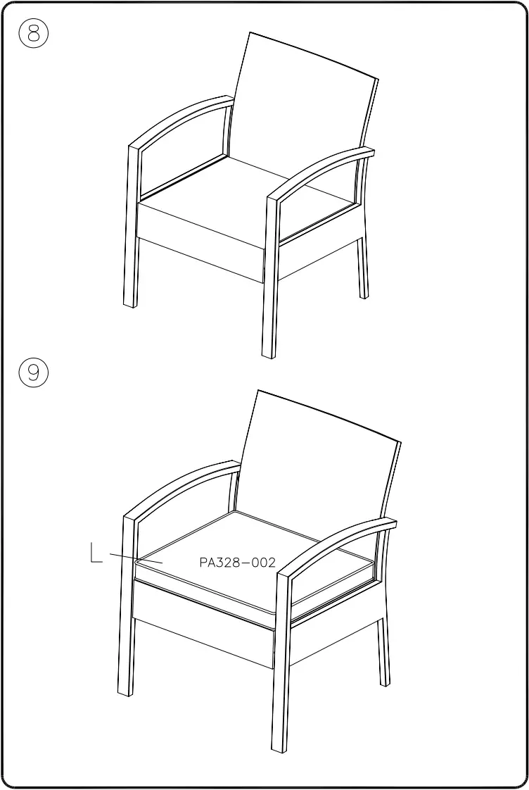 ASHLEY P328 080 Alina Outdoor Loveseat Chairs Table Set - fig 9