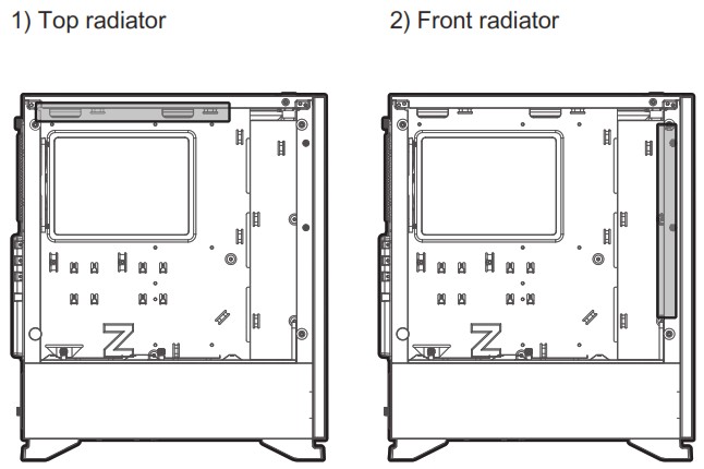 ZALMAN S5 Black ATX Mid Tower Gaming Case - Mounting the radiator 2