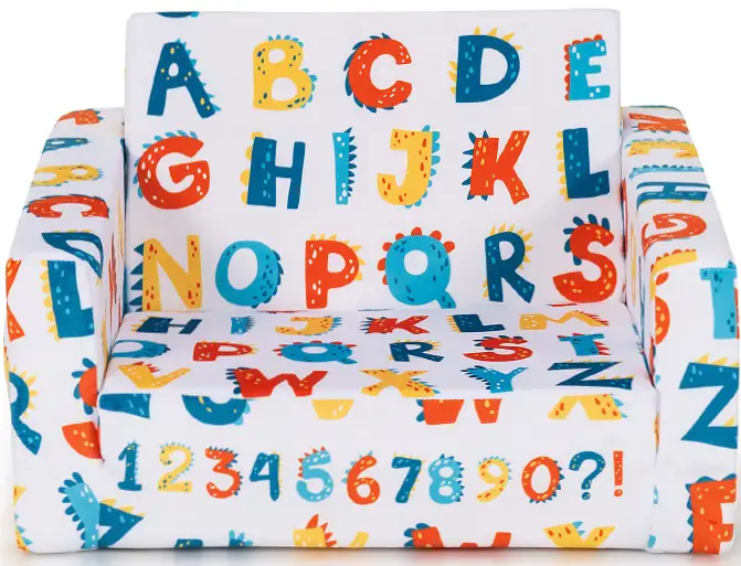 honey-joy-TOPB005371-Multi-Color-2-in-1-Fabric-Convertible-Kids-Sofa-PRODUCT