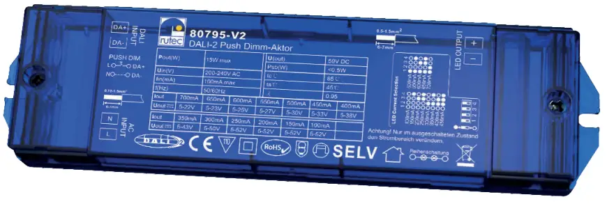 rutec 80795-V2 DALI-2 Push Dimm-Actor