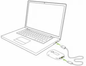 Connect the USB cable to the Roger NeckLoop