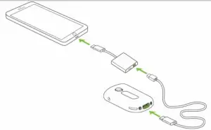 Connection to smartphone or tablet