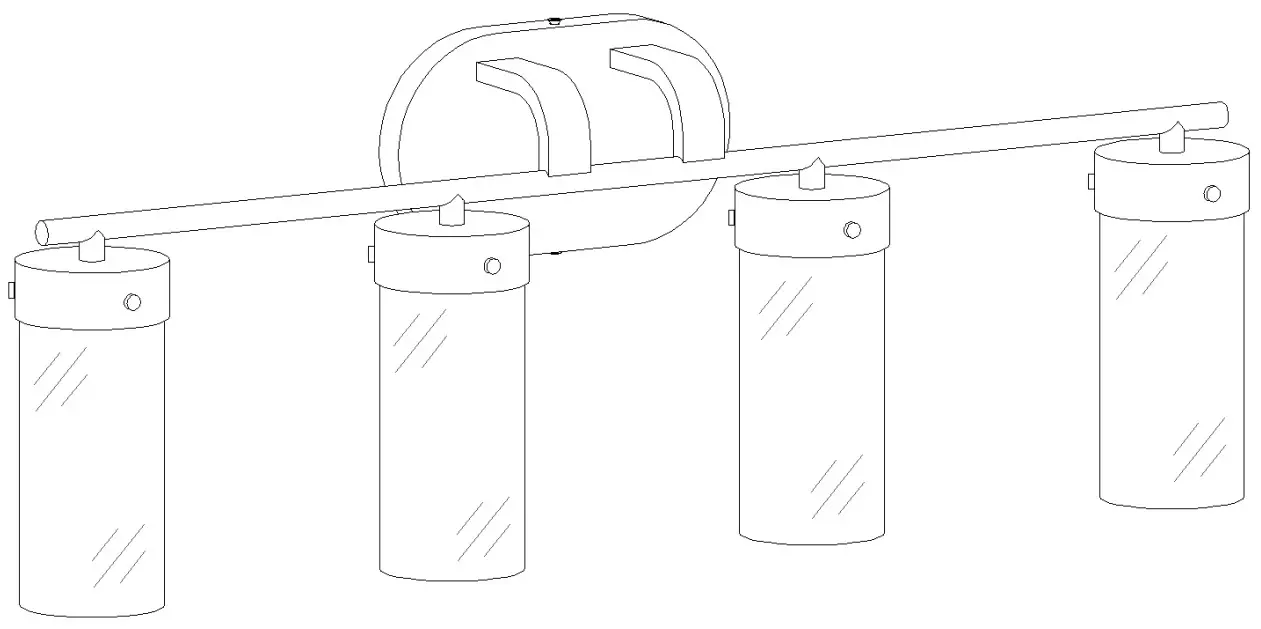 ZEVNI A04767W4 Conny 29 Inch Wide Black Vanity Light - icon1