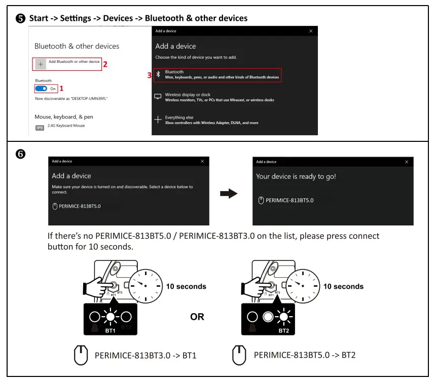 perixx PERIMICE-813 Wireless Ergonomic Vertical Mouse - fig 3