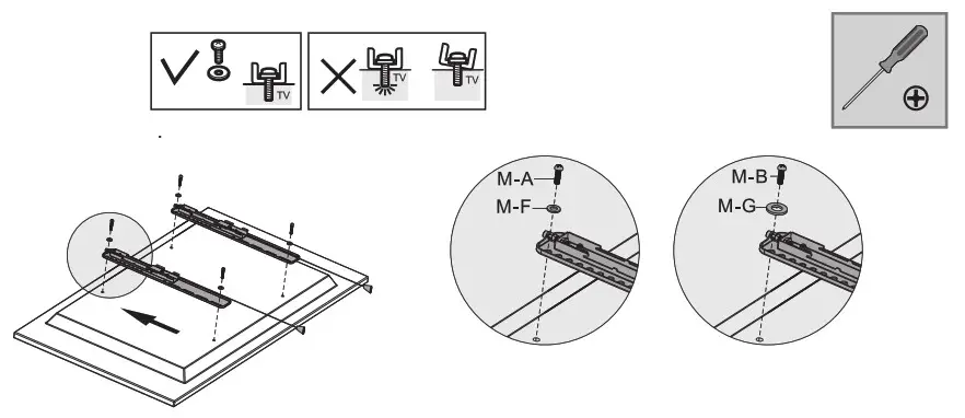 HAGOR 8403 BL Superslim 600 - Installation of the VESA mount (flat back)