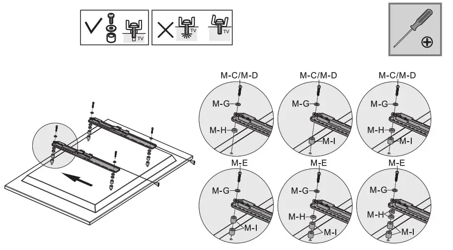 HAGOR 8403 BL Superslim 600 - Installation of the VESA mount (irregular back)