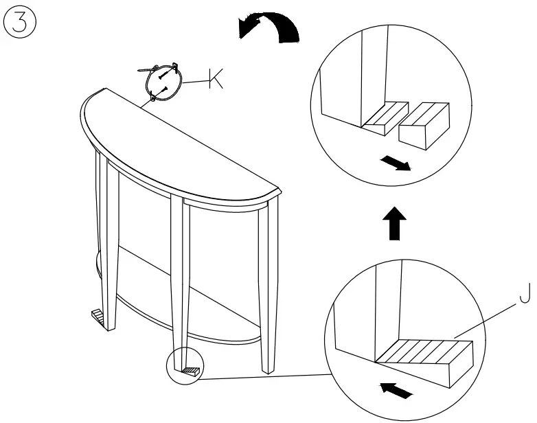 ASHLEY A4000122 Altonwood Black Console Sofa Table - fig 4
