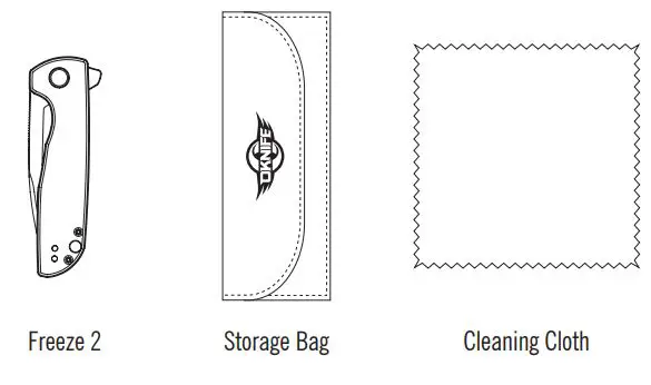 OKNIFE Freeze 2 Liner Lock Knife User Manual - IN THE BOX