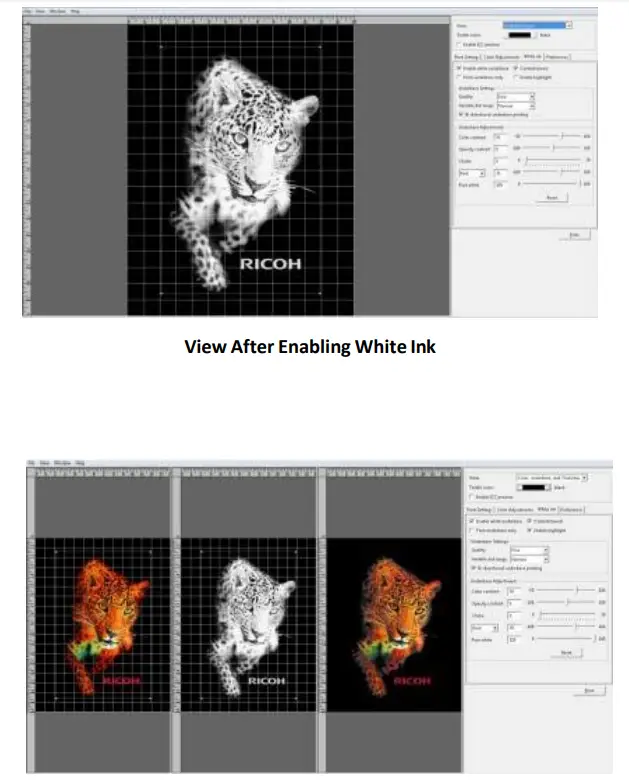RICOH Ri 1000 Direct to Garment Printers-green arrow3