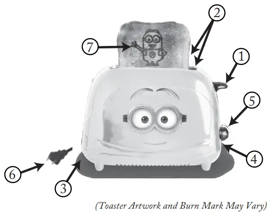 UNCANNY BRANDS 1727473 Dave 2-Slice Toaster- Toast Iconic Minion on Your Toast - fig 1