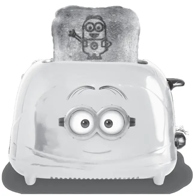 UNCANNY BRANDS 1727473 Dave 2-Slice Toaster- Toast Iconic Minion on Your Toast
