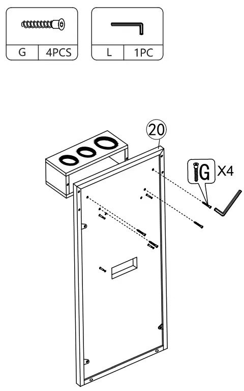 JAXPETY MR11Y0252 Wood Salon Trolley Cart - Hardwere 11