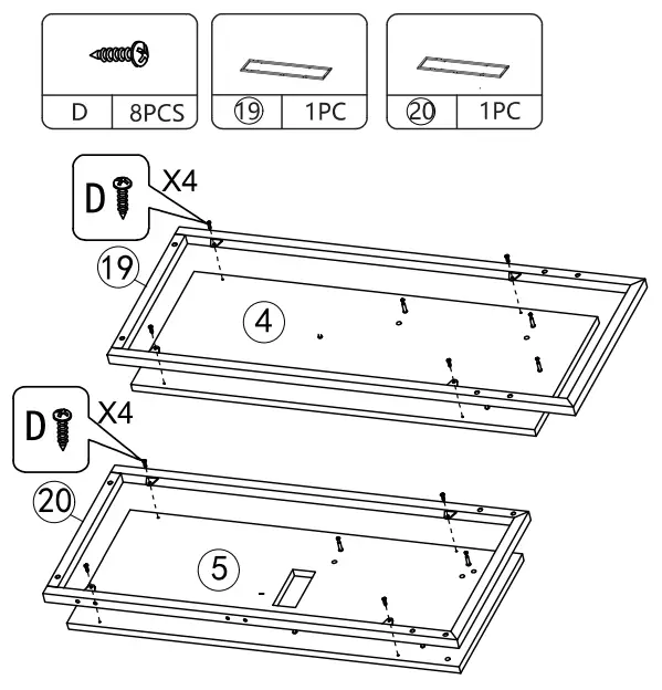 JAXPETY MR11Y0252 Wood Salon Trolley Cart - Hardwere 3