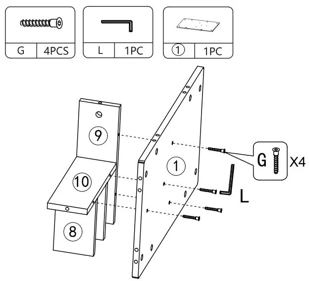 JAXPETY MR11Y0252 Wood Salon Trolley Cart - Hardwere 5