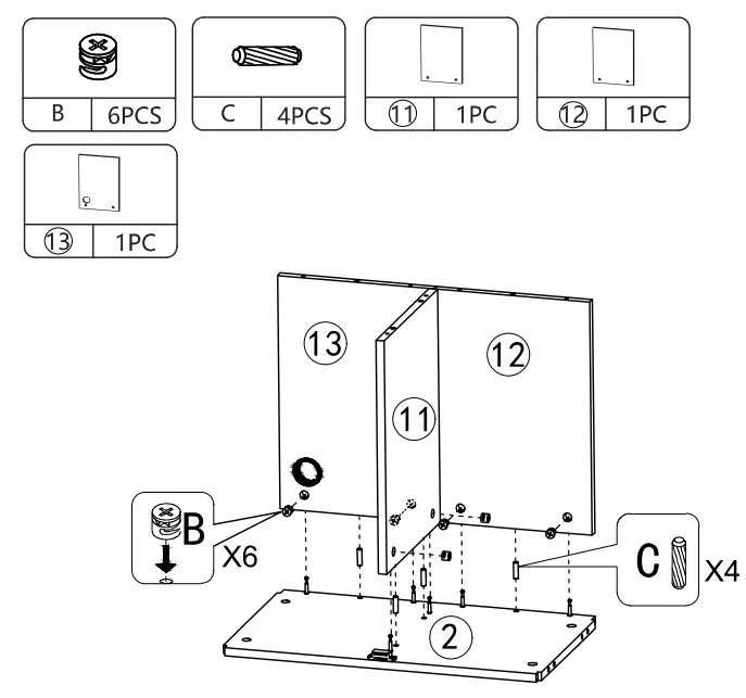 JAXPETY MR11Y0252 Wood Salon Trolley Cart - Hardwere 7