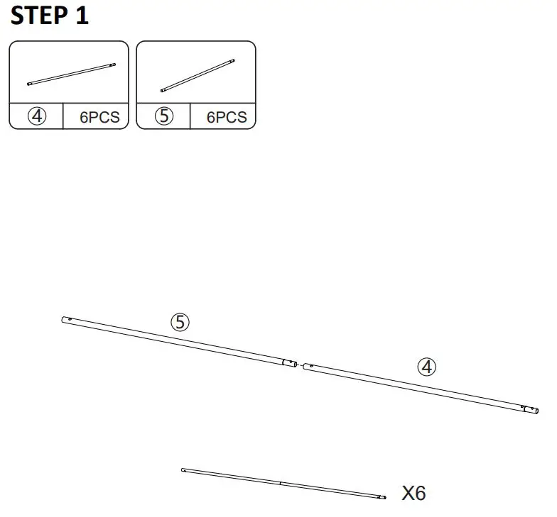 JAXSUNNY HG61K1199 Brown 3 Panel Room Divider Folding Privacy Screen User Manual - Check the package contents before getting started 1
