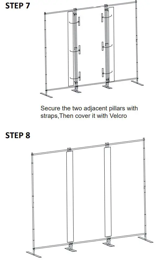 JAXSUNNY HG61K1199 Brown 3 Panel Room Divider Folding Privacy Screen User Manual - Check the package contents before getting started 7,8