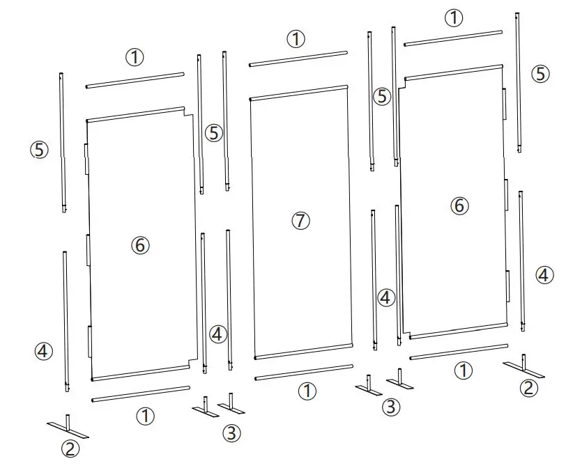 JAXSUNNY HG61K1199 Brown 3 Panel Room Divider Folding Privacy Screen User Manual - Product Overview