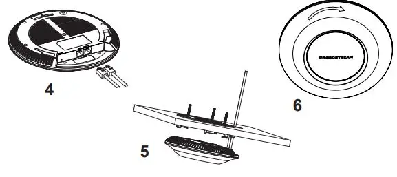 GRANDSTREAM Wi-Fi Access Point GWN7605 Installation Guide - Ceiling Mount