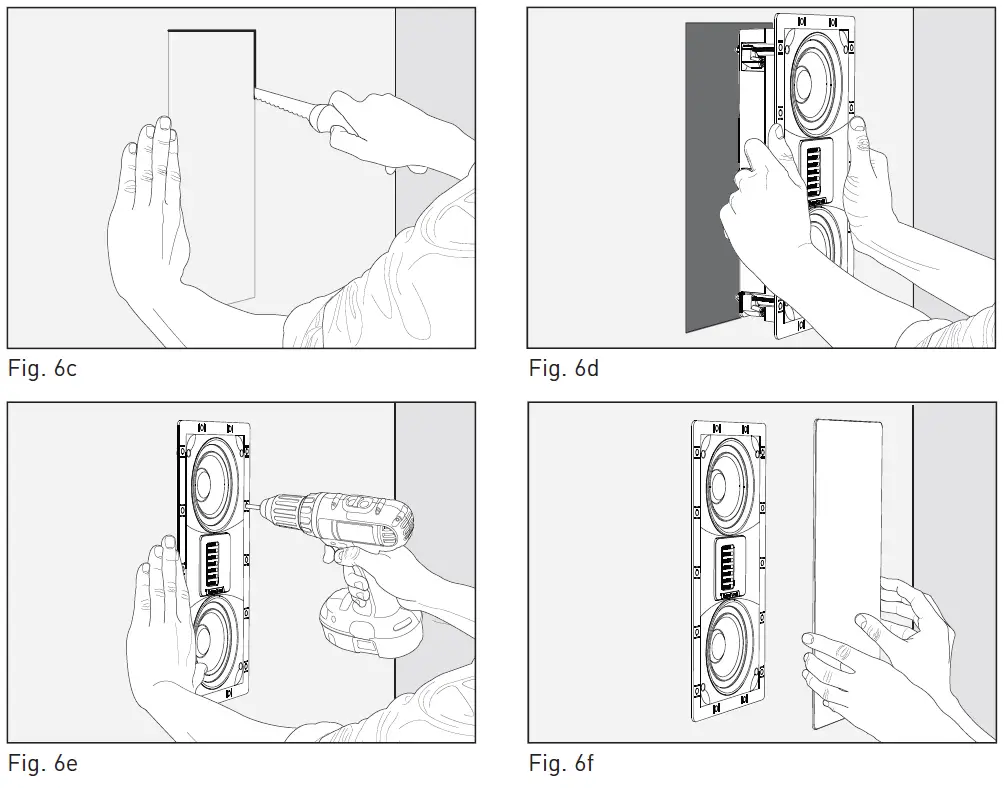 Motion MartinLogan Motion White In-Wall Speaker In-Wall Mounting-1
