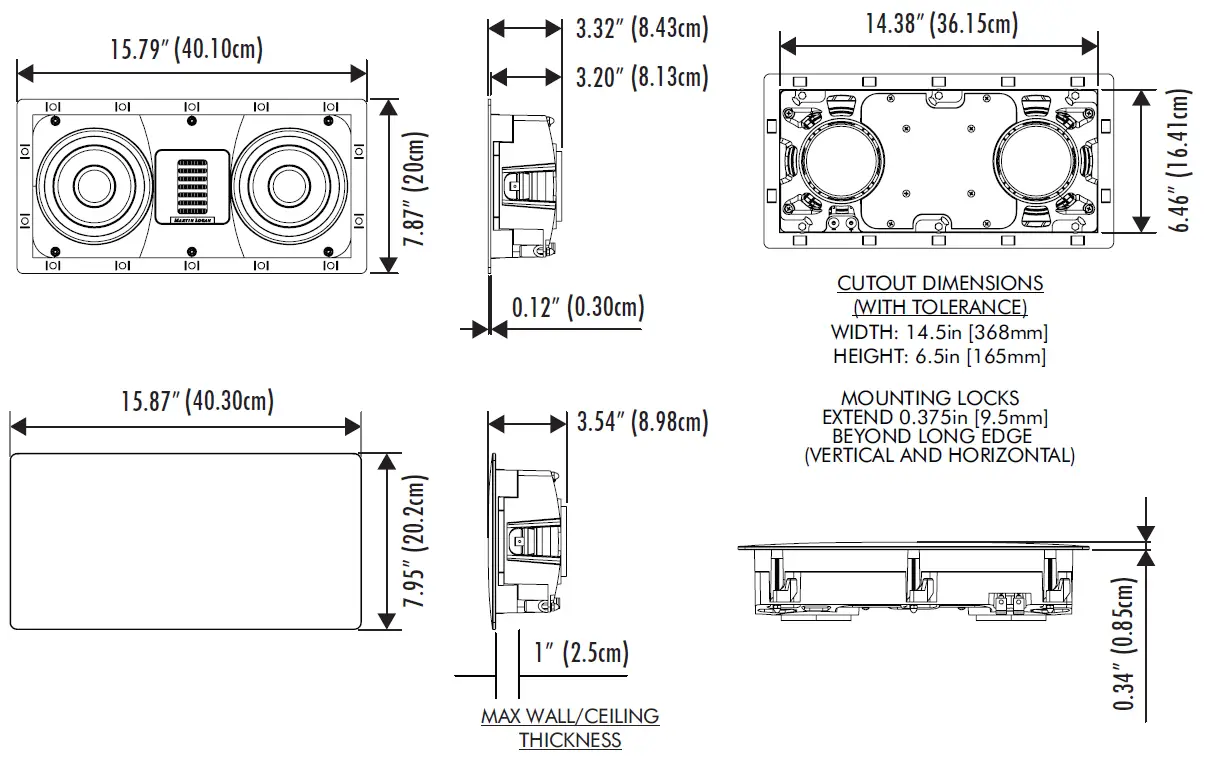 Motion MartinLogan Motion White In-Wall Speaker SPECIFICATION-4