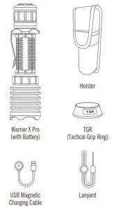 OLIGHT Warrior X Pro Version II - IN THE BOX