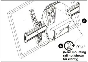 CHEF XCB1U Back-to-Back Large Flat Panel Ceiling Mount - FIG 11