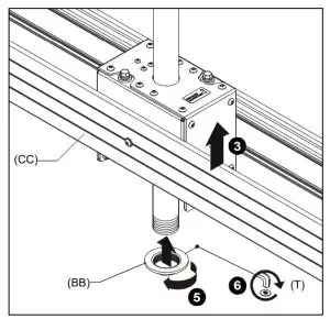 CHEF XCB1U Back-to-Back Large Flat Panel Ceiling Mount - FIG 3