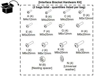CHEF XCB1U Back-to-Back Large Flat Panel Ceiling Mount - FIG