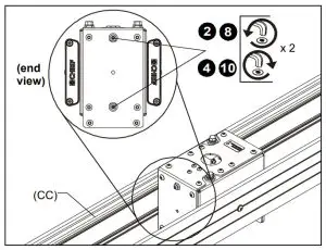 CHEF XCB1U Back-to-Back Large Flat Panel Ceiling Mount - FIG 5