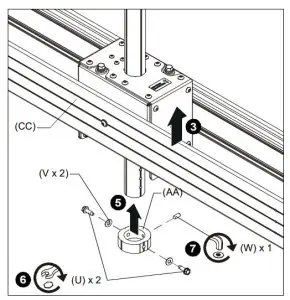 CHEF XCB1U Back-to-Back Large Flat Panel Ceiling Mount - FIG 6