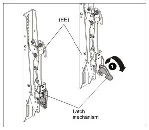 CHEF XCB1U Back-to-Back Large Flat Panel Ceiling Mount - FIG 7