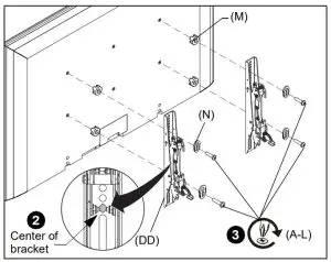CHEF XCB1U Back-to-Back Large Flat Panel Ceiling Mount - FIG 8
