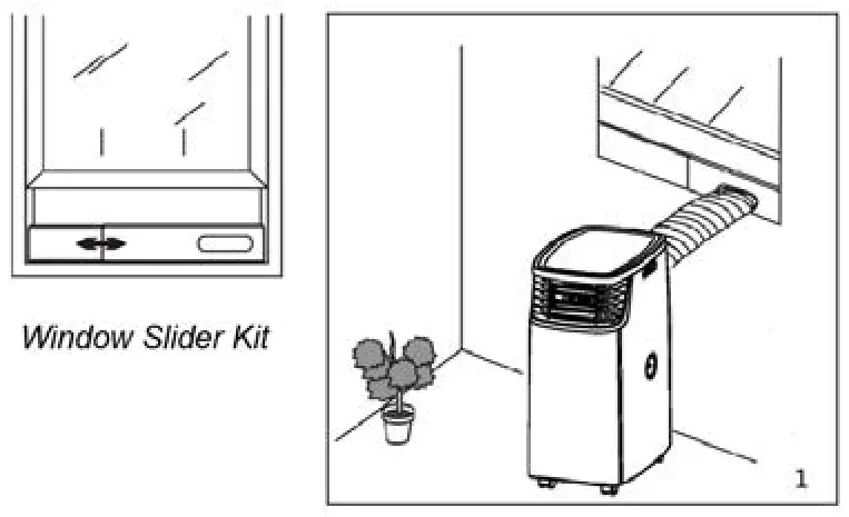 Dimplex DCP11MULTI Multidirectional Portable Air Conditioner - Horizontal Installation
