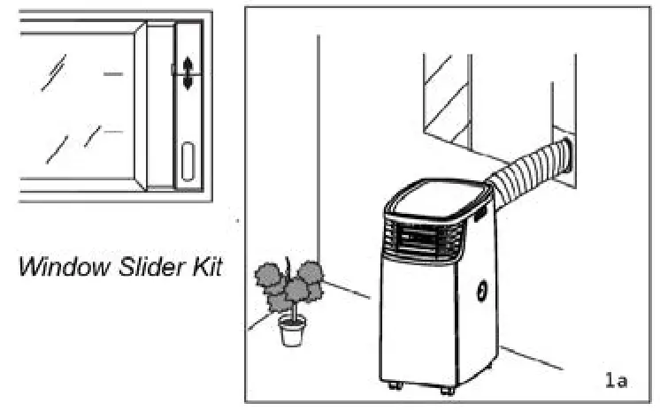Dimplex DCP11MULTI Multidirectional Portable Air Conditioner - Vertical Installation