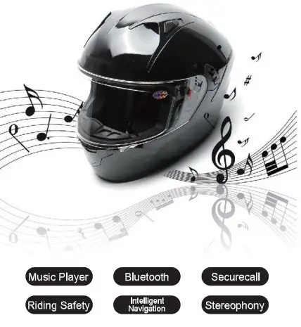 Wuxi LSH X9 Full Face Bluetooth Helmet - Cover