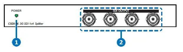 CDA-SDI400 3G-SDI 1 by 4 Splitter FIG 2