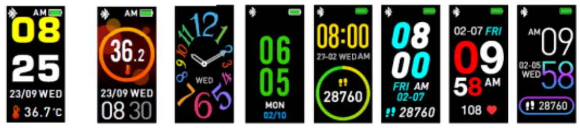 DENVER BFH 242 Fitness Band - Functions