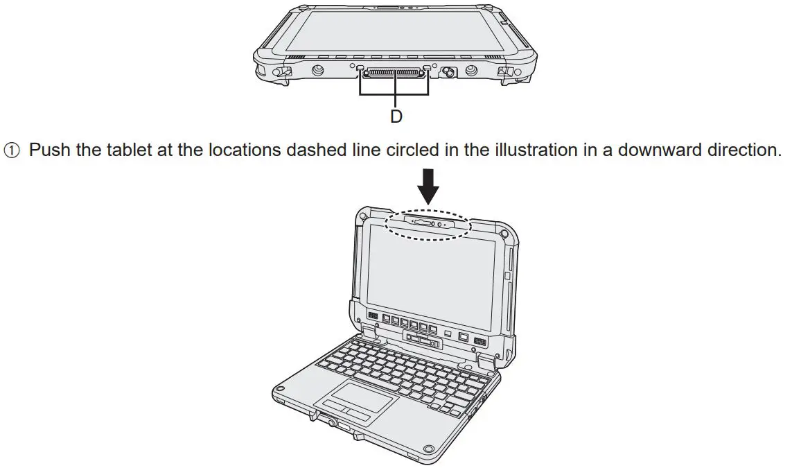 Panasonic FZ-G2 Series Personal Computer Instruction Manual - Attaching the tablet to the keyboard base