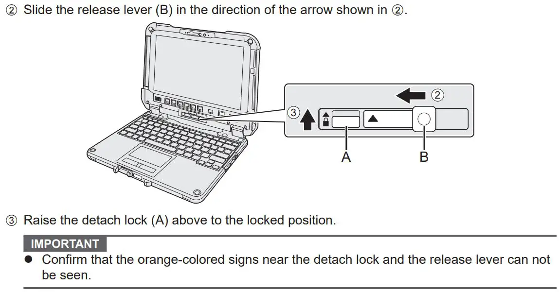 Panasonic FZ-G2 Series Personal Computer Instruction Manual - Attaching the tablet to the keyboard base
