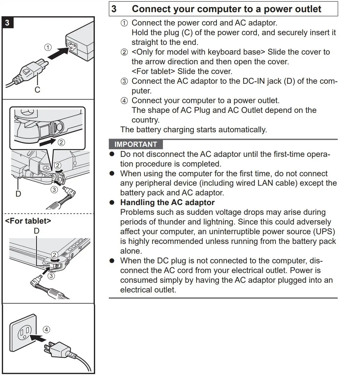 Panasonic FZ-G2 Series Personal Computer Instruction Manual - First-time Operation