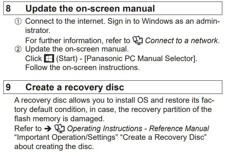 Panasonic FZ-G2 Series Personal Computer Instruction Manual - First-time Operation
