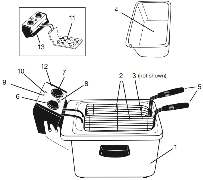 WARING COMMERCIAL WDF75RC Professional Deep Fryer - PARTS