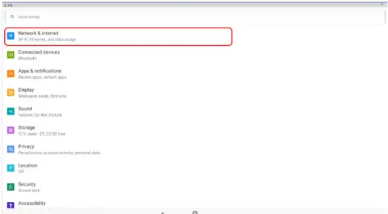 Normal setting: To have WLAN
